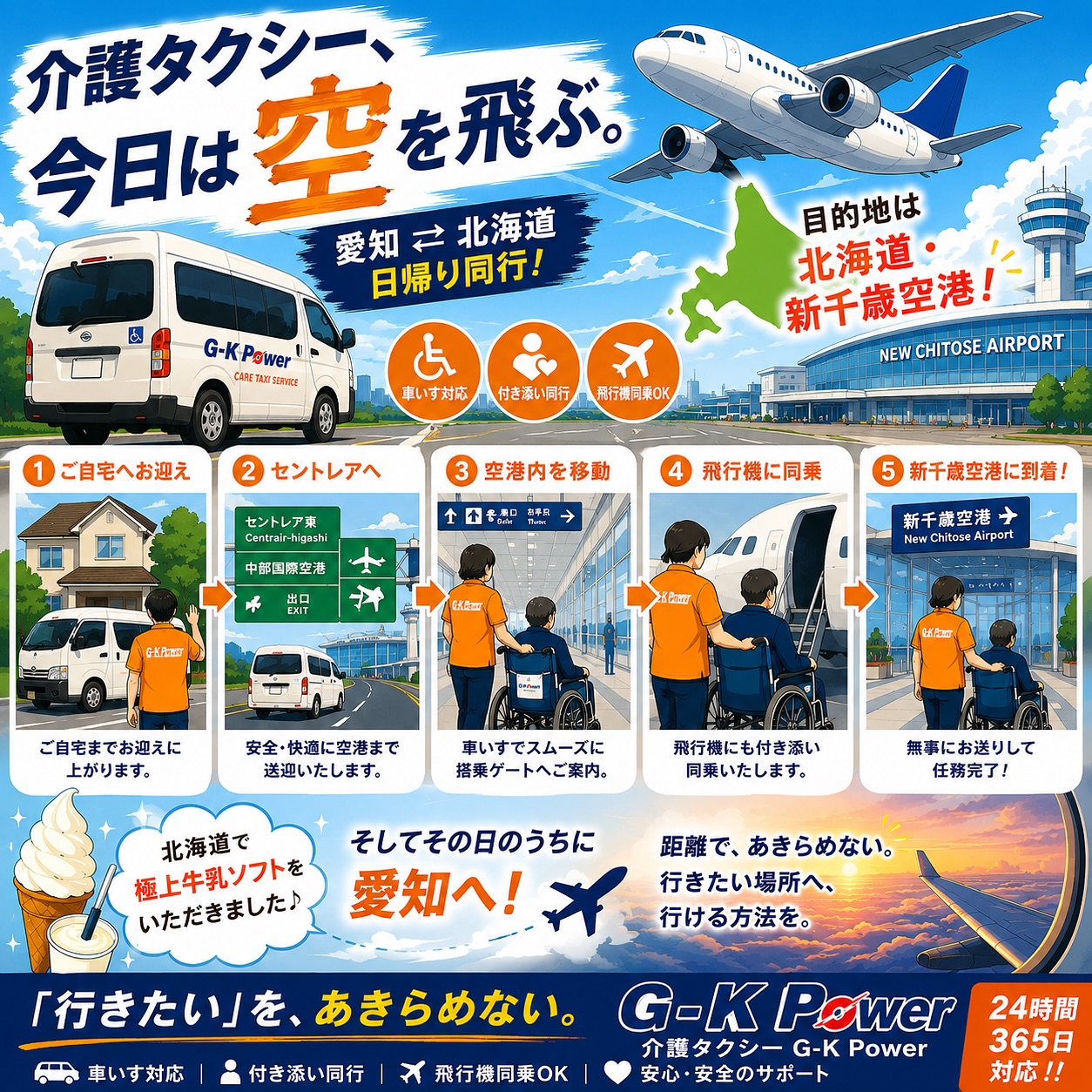 ✈️ 介護タクシー、今日は空を飛ぶ。