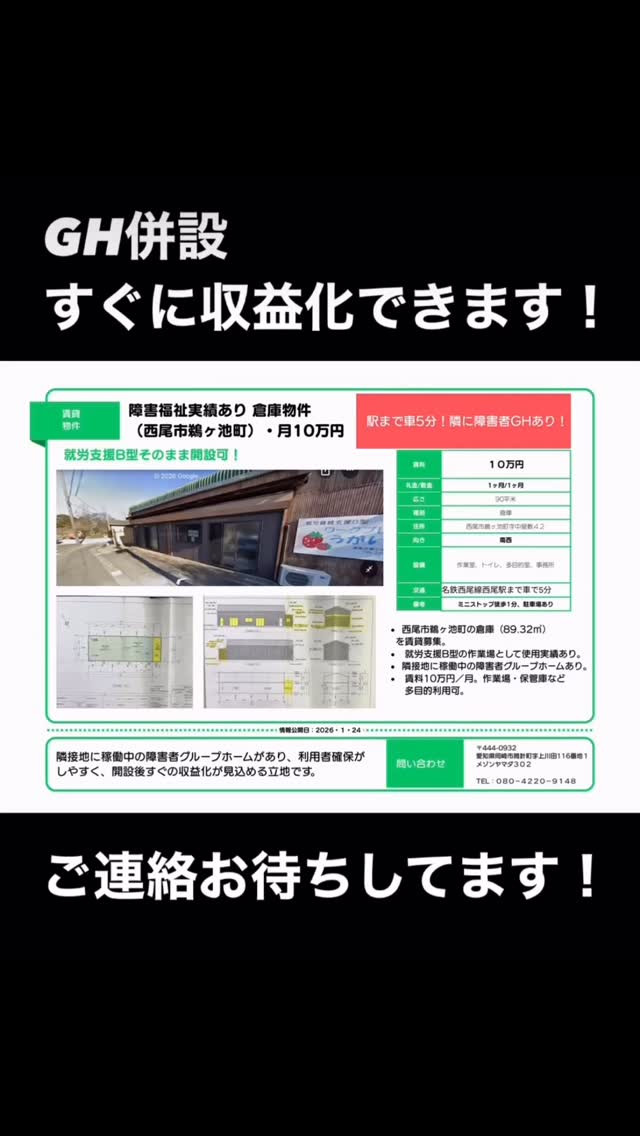 福祉ビジネスは立地で9割決まります。